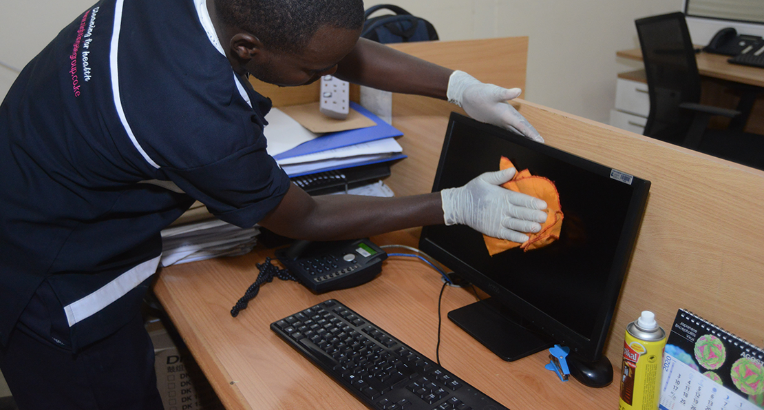 PEACE OF MIND THROUGH A CLEAN & DISINFECTED WORK ENVIRONMENT