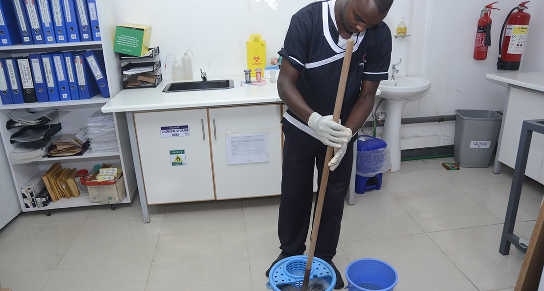 Hospital and healthcare cleaning
